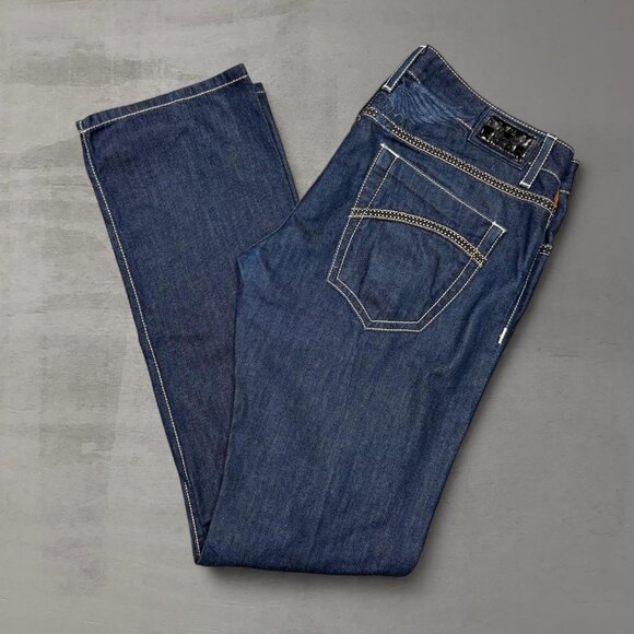 Unbranded Other - Vintage Robins Jeans Studded Wings Raw Denim Blue Men’s y2k Jeans 38 x 37